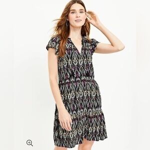 Loft Womens Tiered Swing Dress size Large Tall